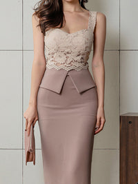 ELEGANT DRESS WINNY beige