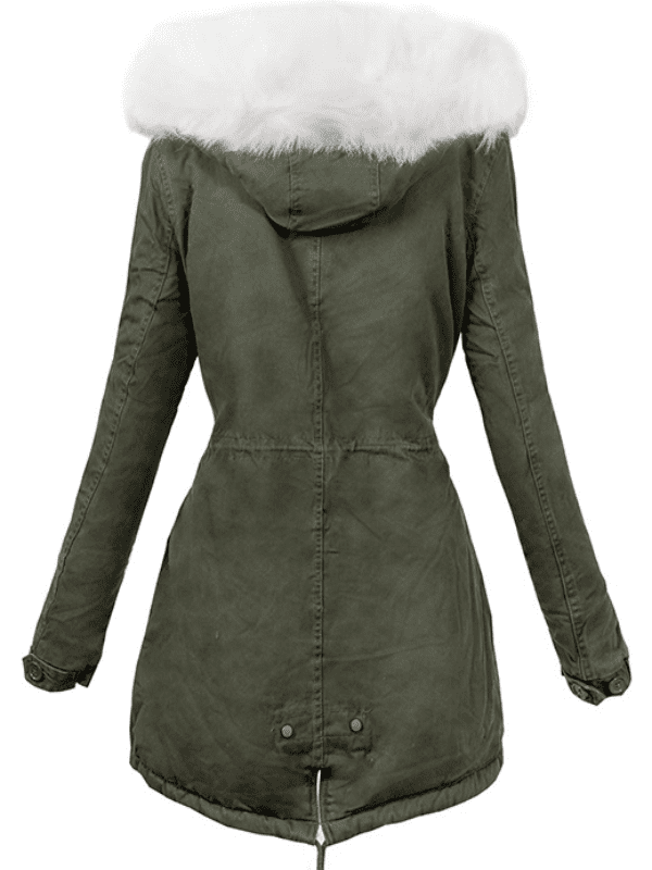 <tc>PARKA SABINA khaki, valge karvaga</tc>