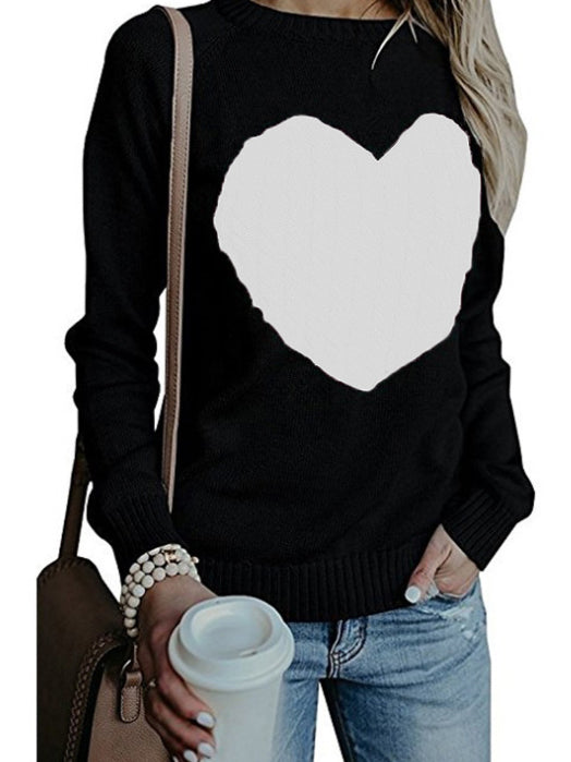 SWEATER WITH "HEART" BLONDIE black