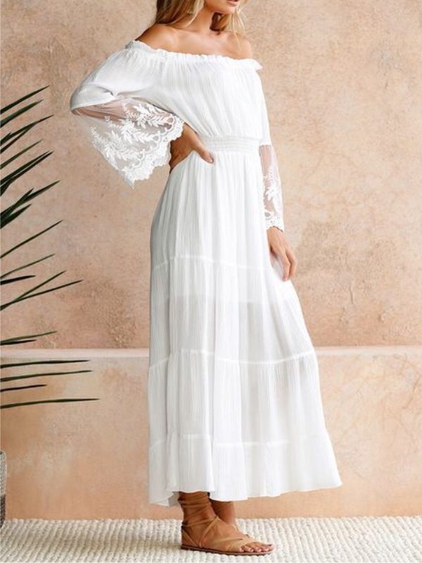 MAXI DRESS MANIE white