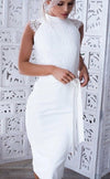 MIDI DRESS KEILANI white