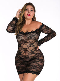 PLUS SIZE UNDERWEAR SET EZMERELDA black